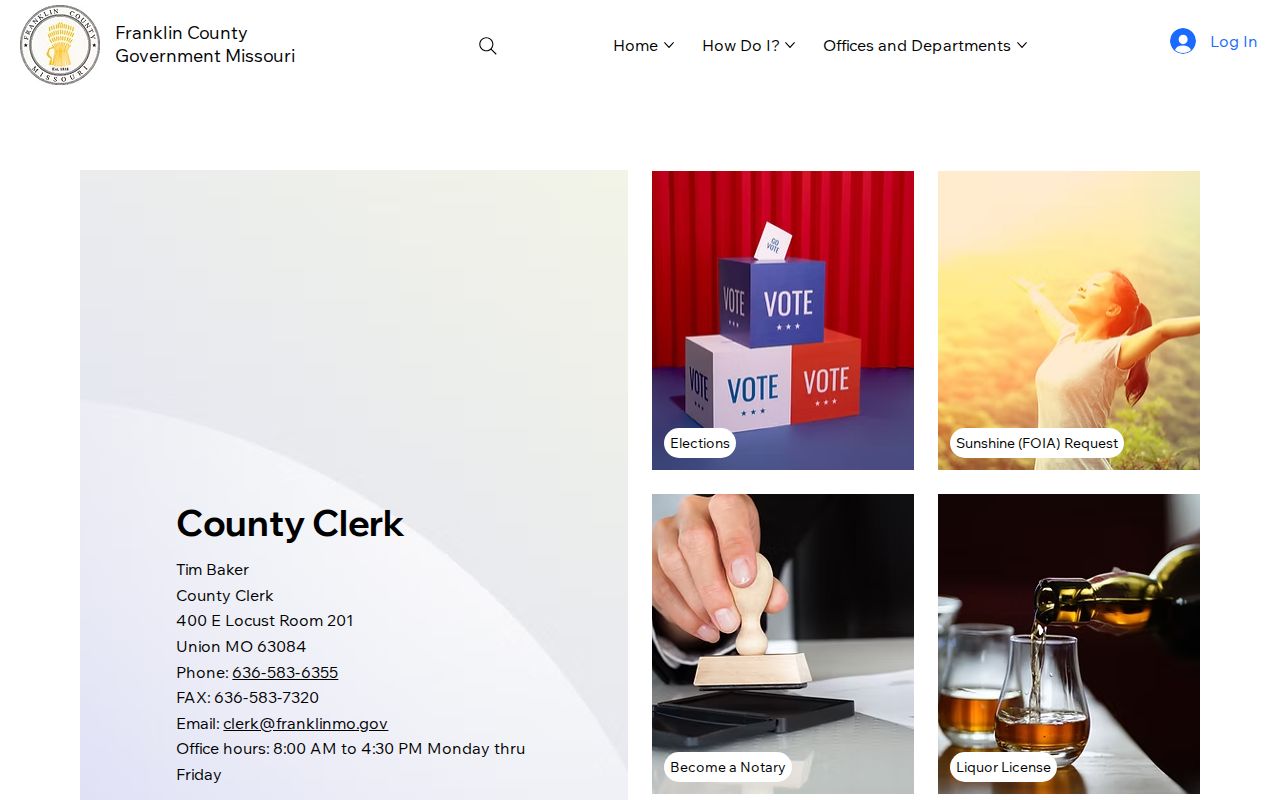 Franklin County civil docket separate County Clerk and Circuit Clerk warning
