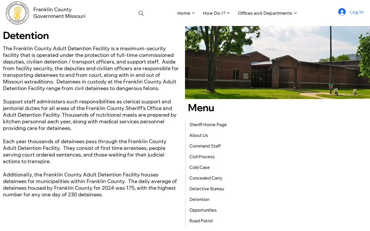 Franklin County criminal docket access and Case.net delay notice