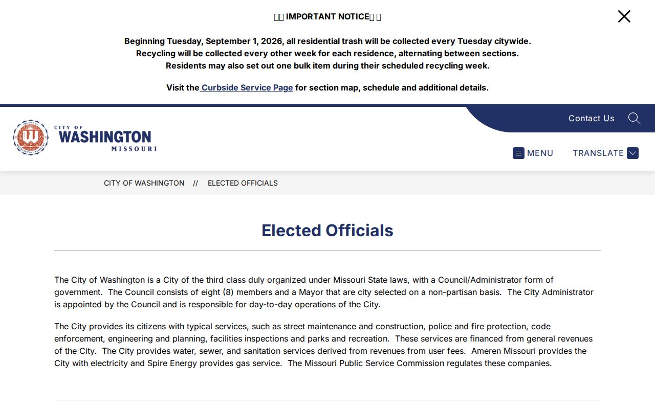 Washington court records source showing the city attorney role