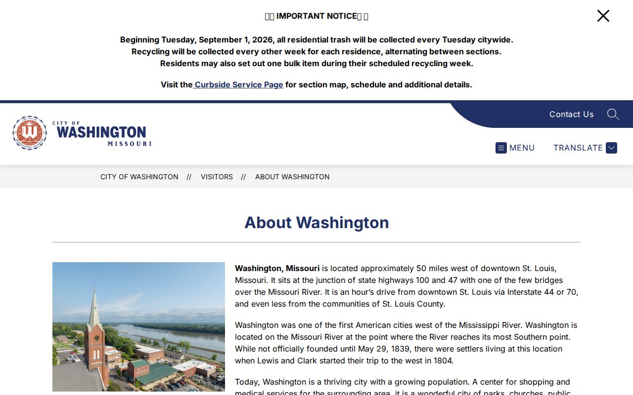 Washington court records civic history source for the Missouri River city